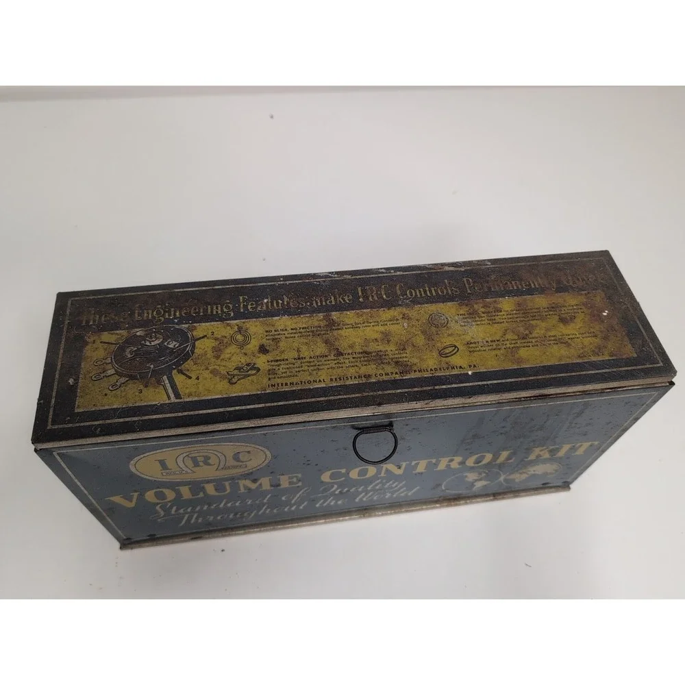 Vintage IRC Volume Control Kit Parts & Display Countertop Metal Case 1940's